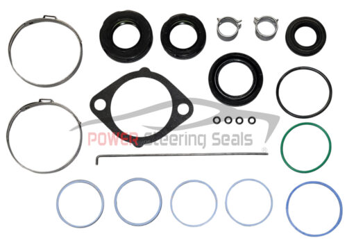 Power steering rack and pinion seal kit for the Hyundai Accent.